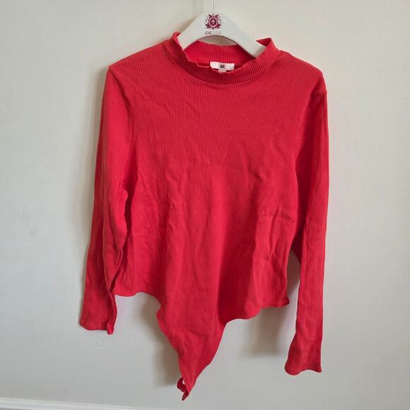 new red mock neck body top size 3X - Picture 2 of 5
